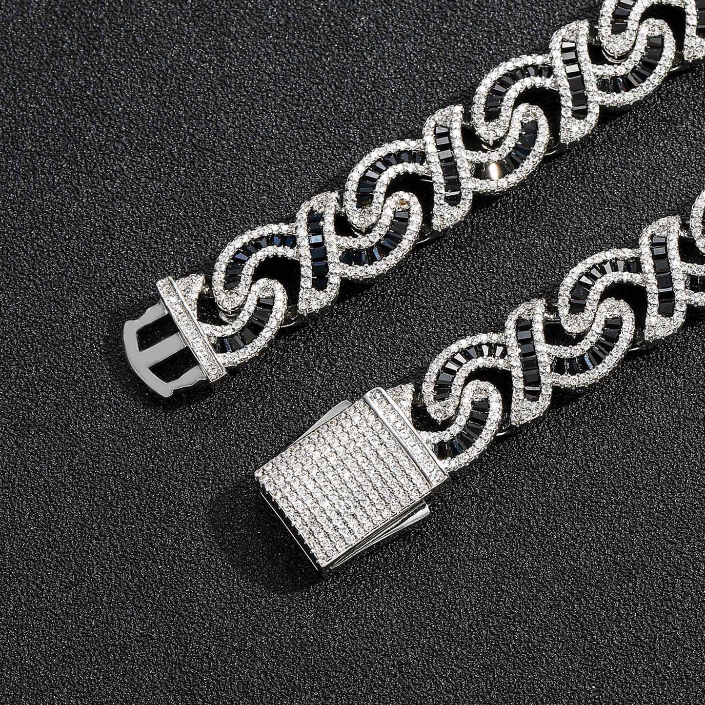 Hip Hop Cuban Link Cubic Zirconia Bracelet for Men