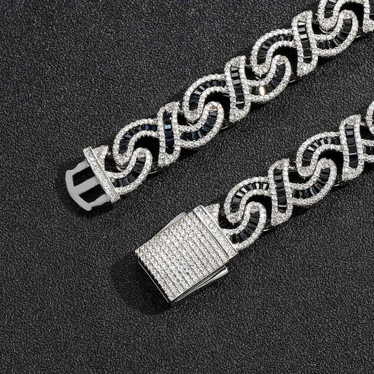 Hip Hop Cuban Link Cubic Zirconia Bracelet for Men