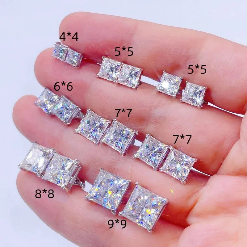 Unisex Princess Stud Earrings Statement Gift
