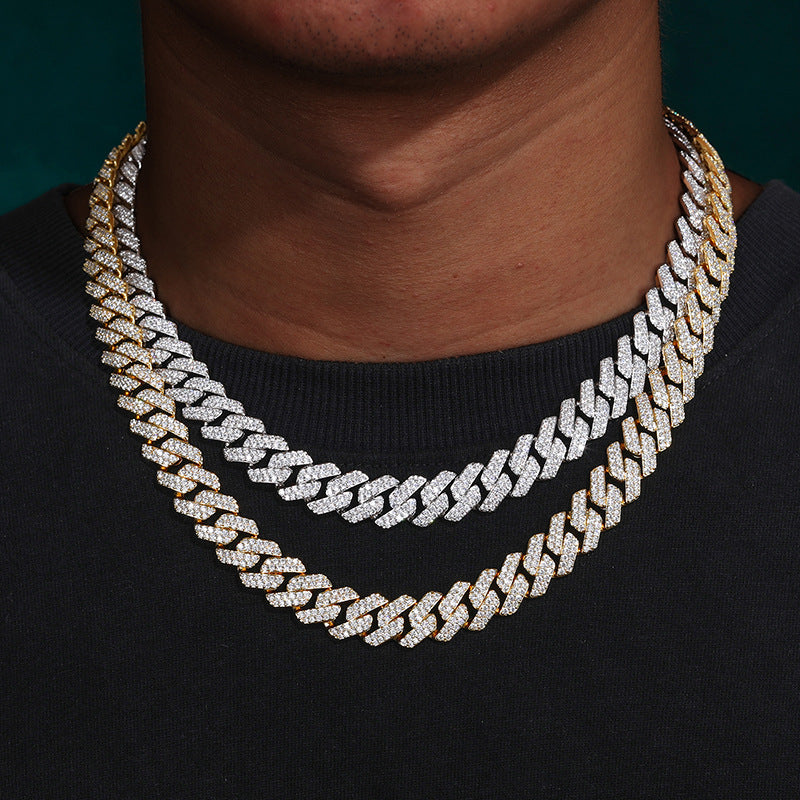 Iced Out Cuban Link Chain & Bracelet Set in Cubic Zirconia for Men and Women product image