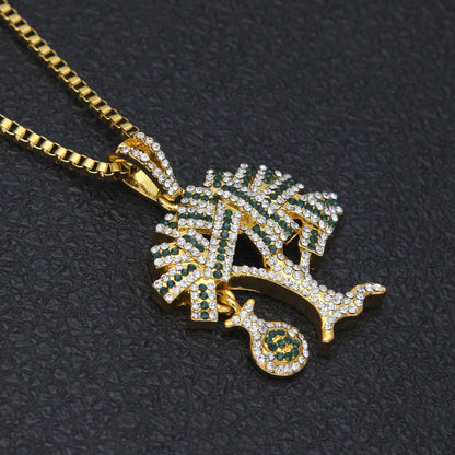 Iced Tree Pendant Necklace for Women & Men – Gold or Silver Tone CZ Statement Chain with Box or Cuban Chain