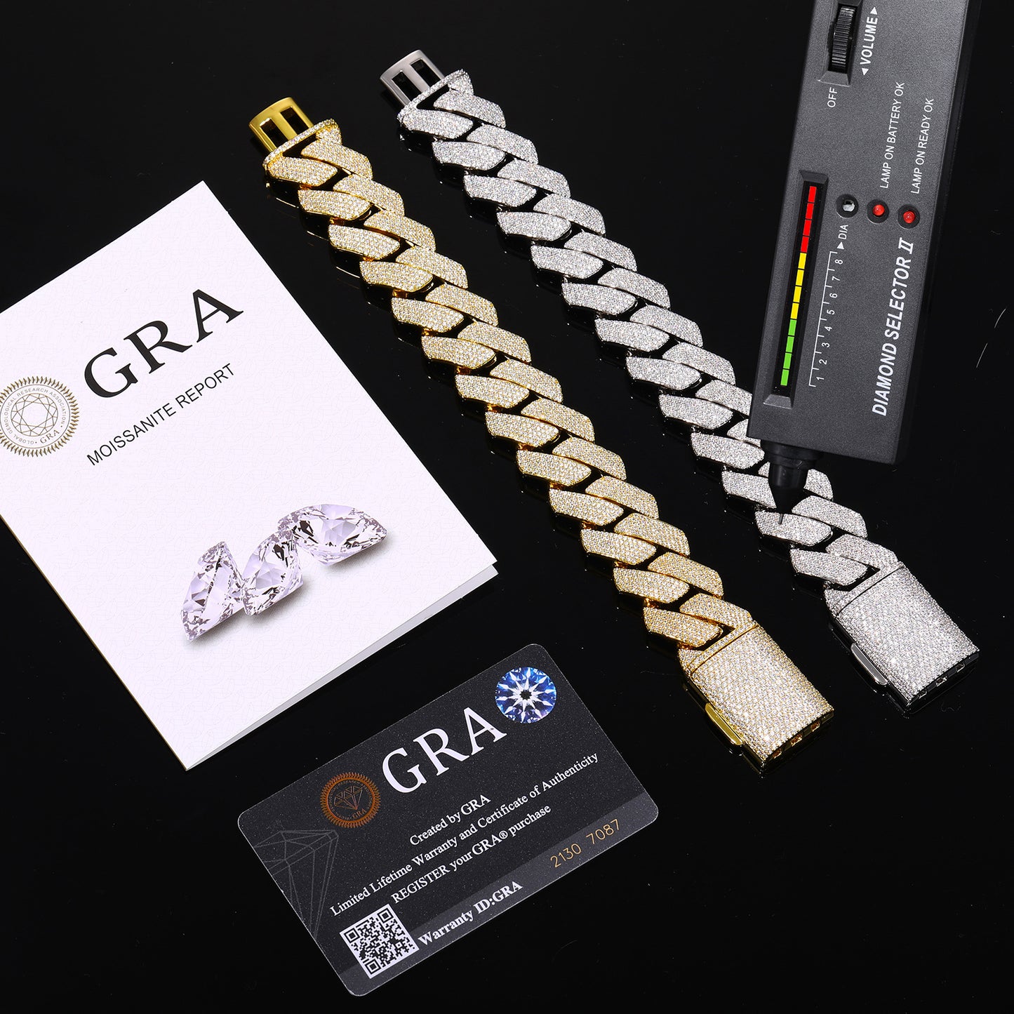 Iced Out Moissanite Cuban Link Bracelet for Men and Women product image
