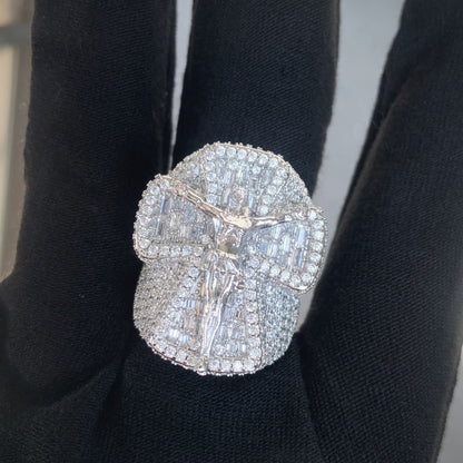 Iced Out Angel Statement Ring