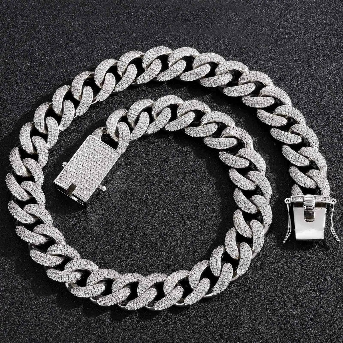 Hip Hop Cuban Link Cubic Zirconia Necklace for Men product image