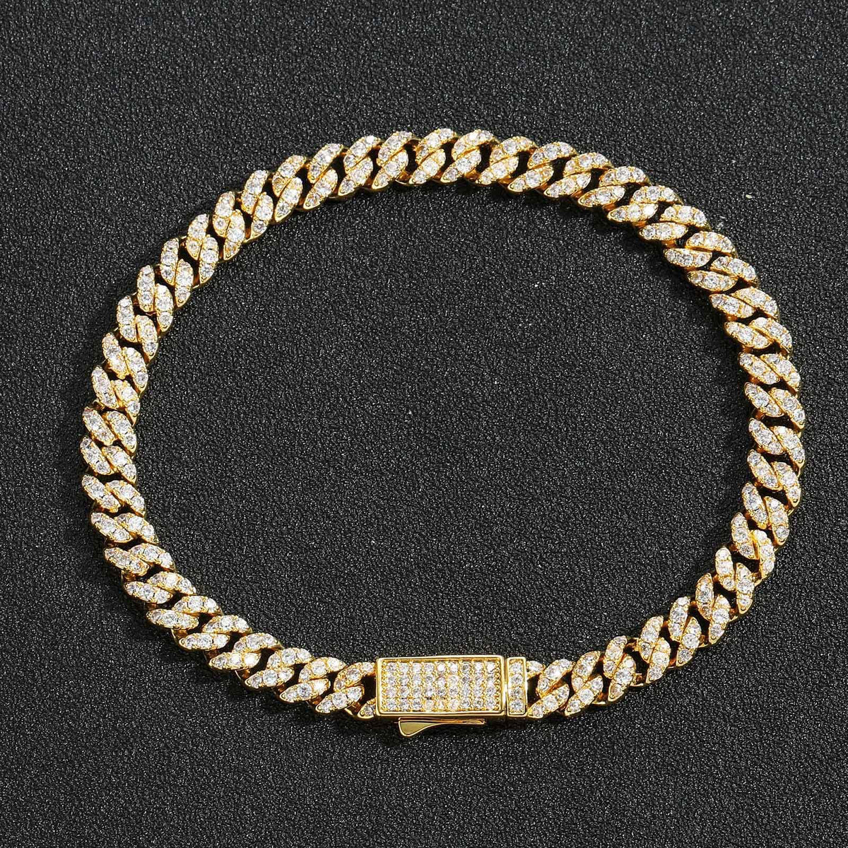 Hip Hop Minimalist Cuban Link Cubic Zirconia Bracelet for Men product image
