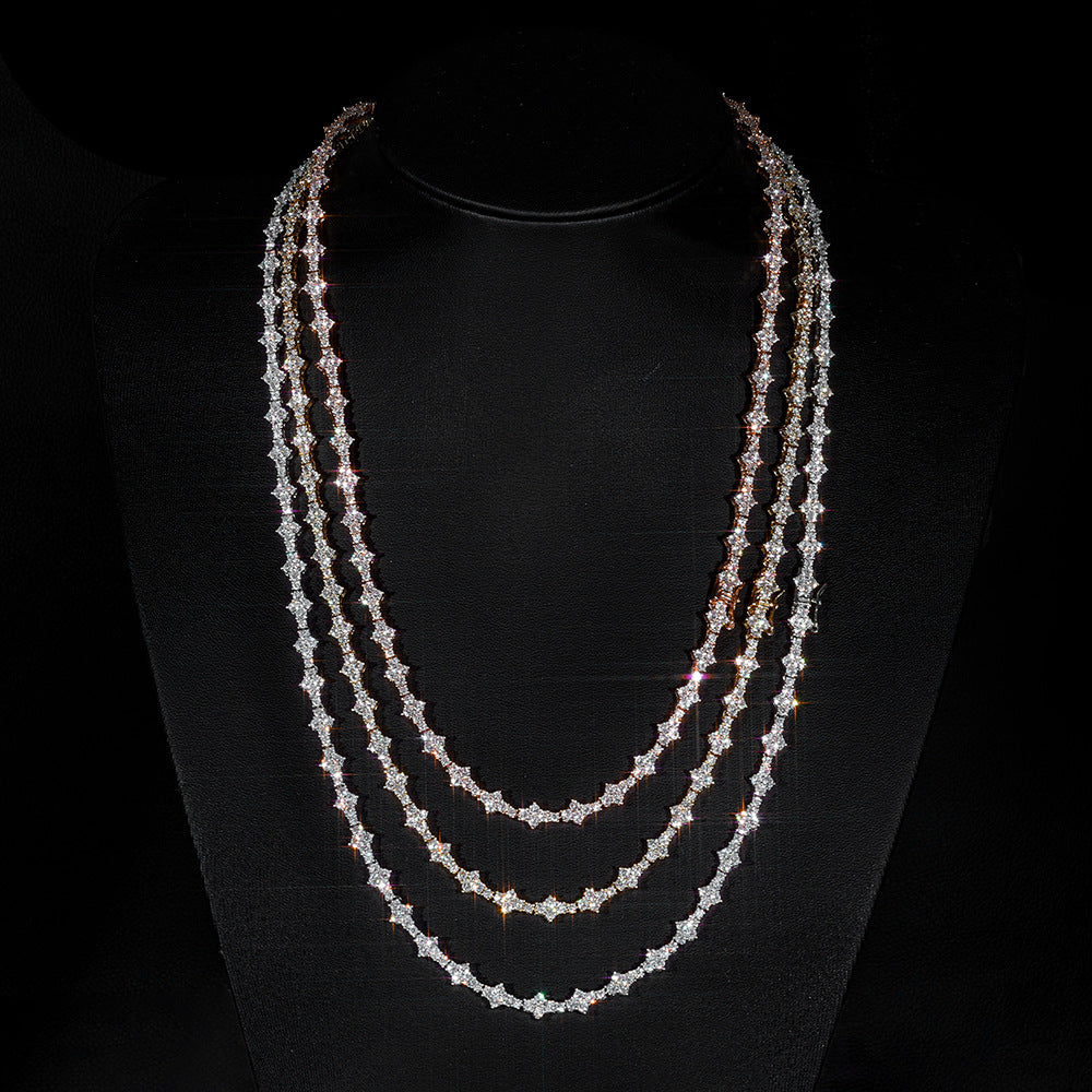 6.5 mm Cluster CZ Tennis Copper Necklace or Bracelet - CHA203 product image