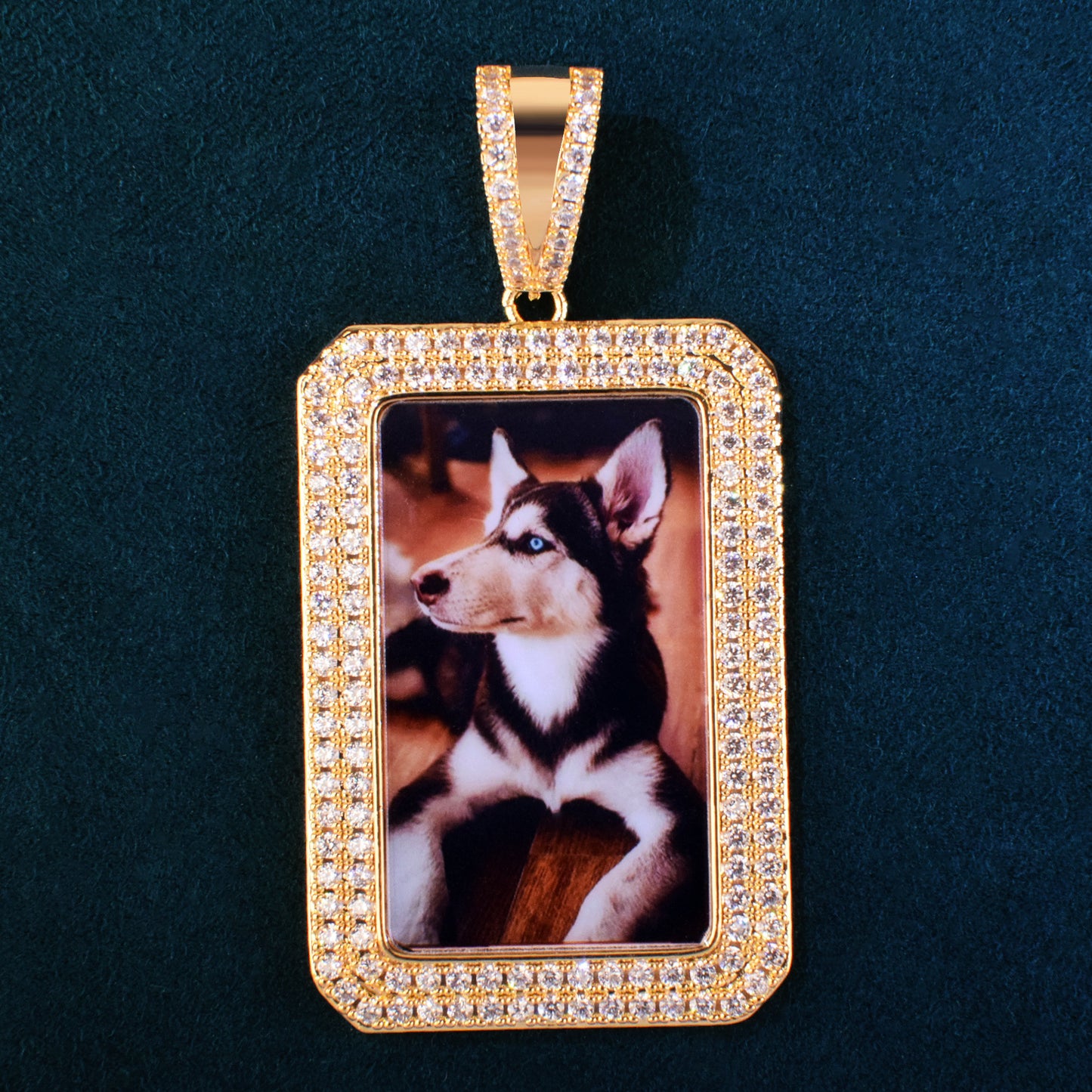 Iced Out Photo Pendant Necklace
