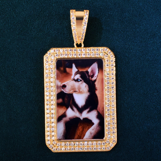 Iced Out Photo Pendant Necklace