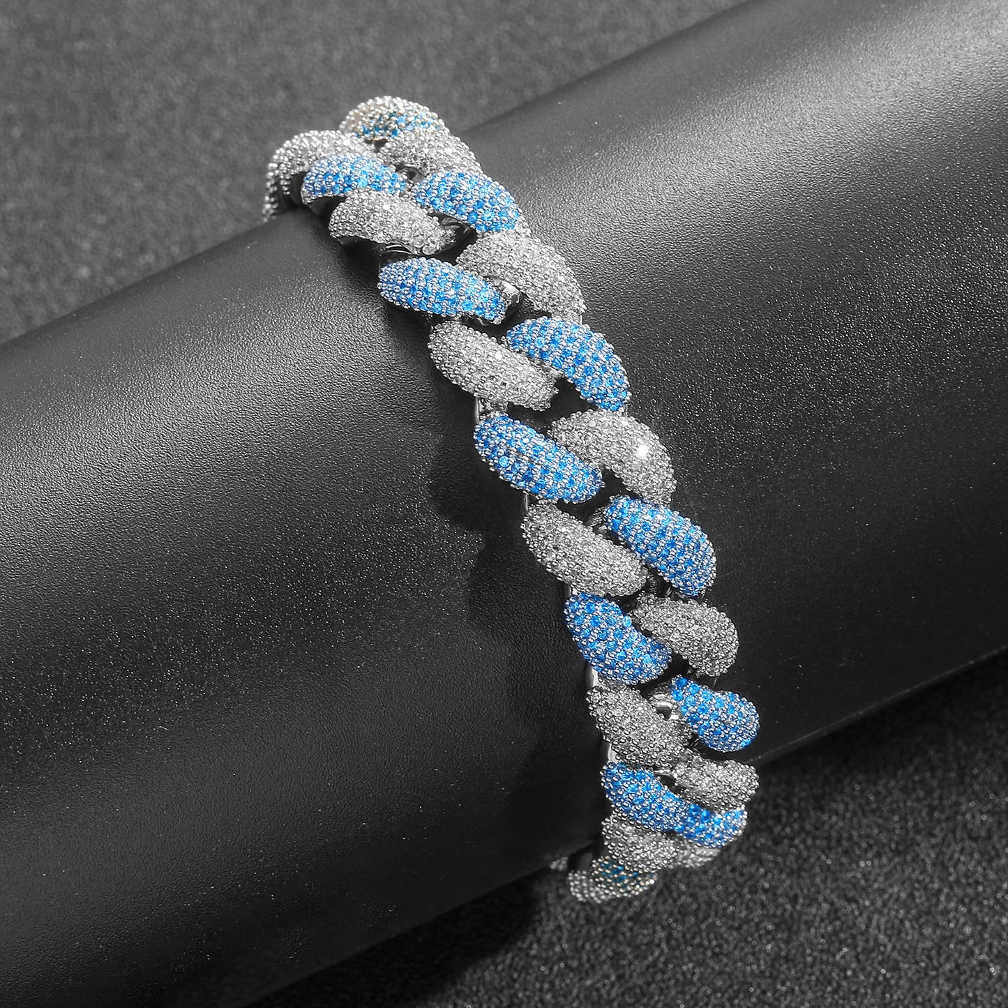 Hip Hop Diamond Shape Cuban Link Cubic Zirconia Necklace for Men