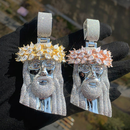 Iced Out Jesus Pendant Necklace for Men