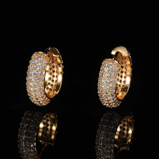 Pave CZ Hoop Copper Earrings in Selectable Colors and Sizes - EAR002 alternate product image