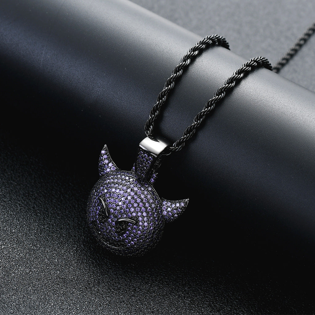 Hip Hop Fashion Cubic Zirconia Pendant Necklace for Men and Women