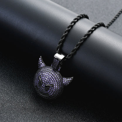 Hip Hop Fashion Cubic Zirconia Pendant Necklace for Men and Women