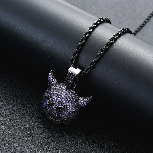Hip Hop Fashion Cubic Zirconia Pendant Necklace for Men and Women