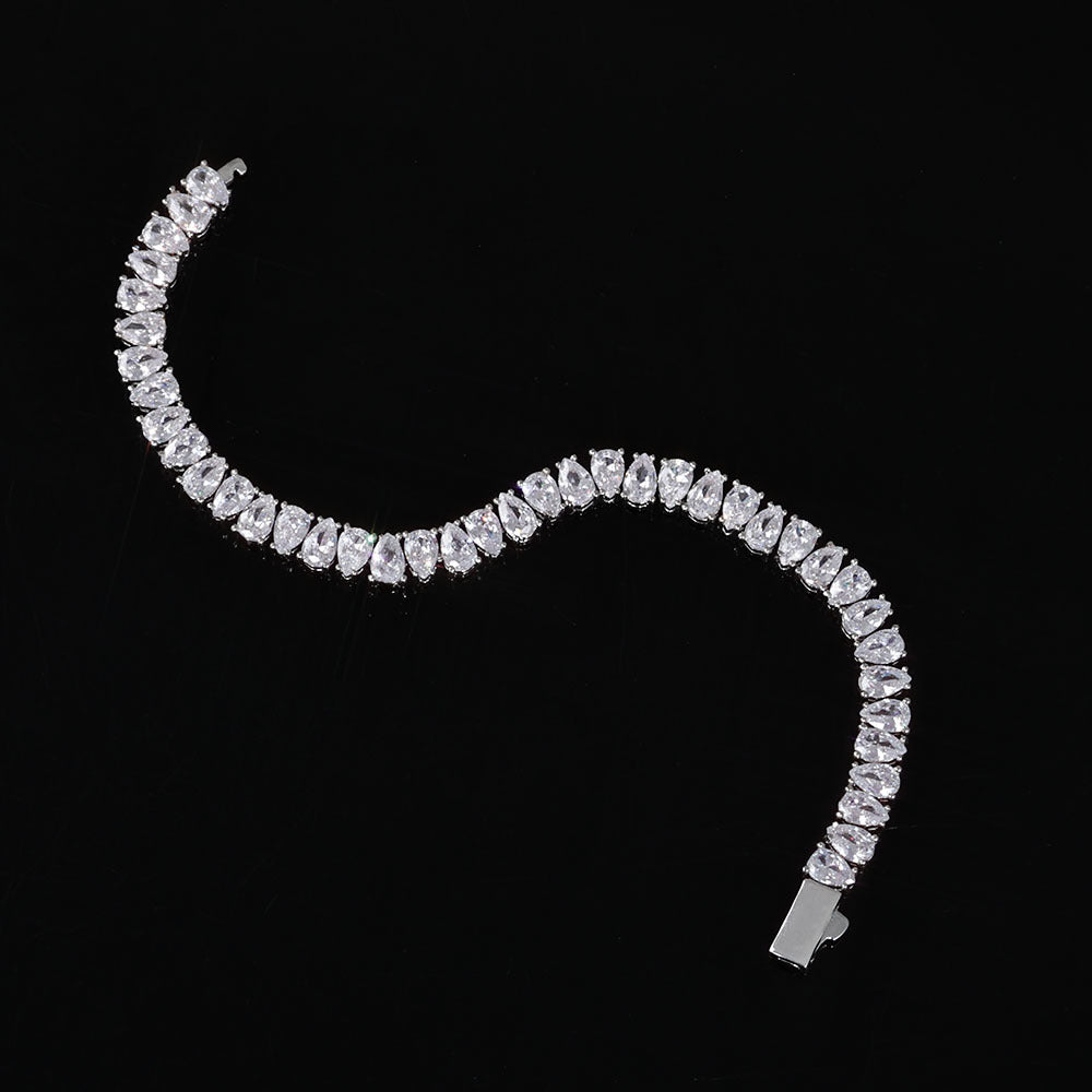 6 mm Pear CZ Tennis Copper Necklace or Bracelet - CHA393 product image