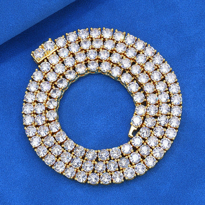 3-5 mm Round CZ Tennis Copper Necklace - CHA133
