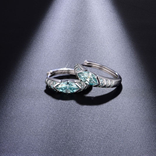 Blue Green Marquise Hoop Earrings, Eye of Horus Inspired Huggie Earrings, S925 Silver 18k Gold Plated Unisex Jewelry alternate product image