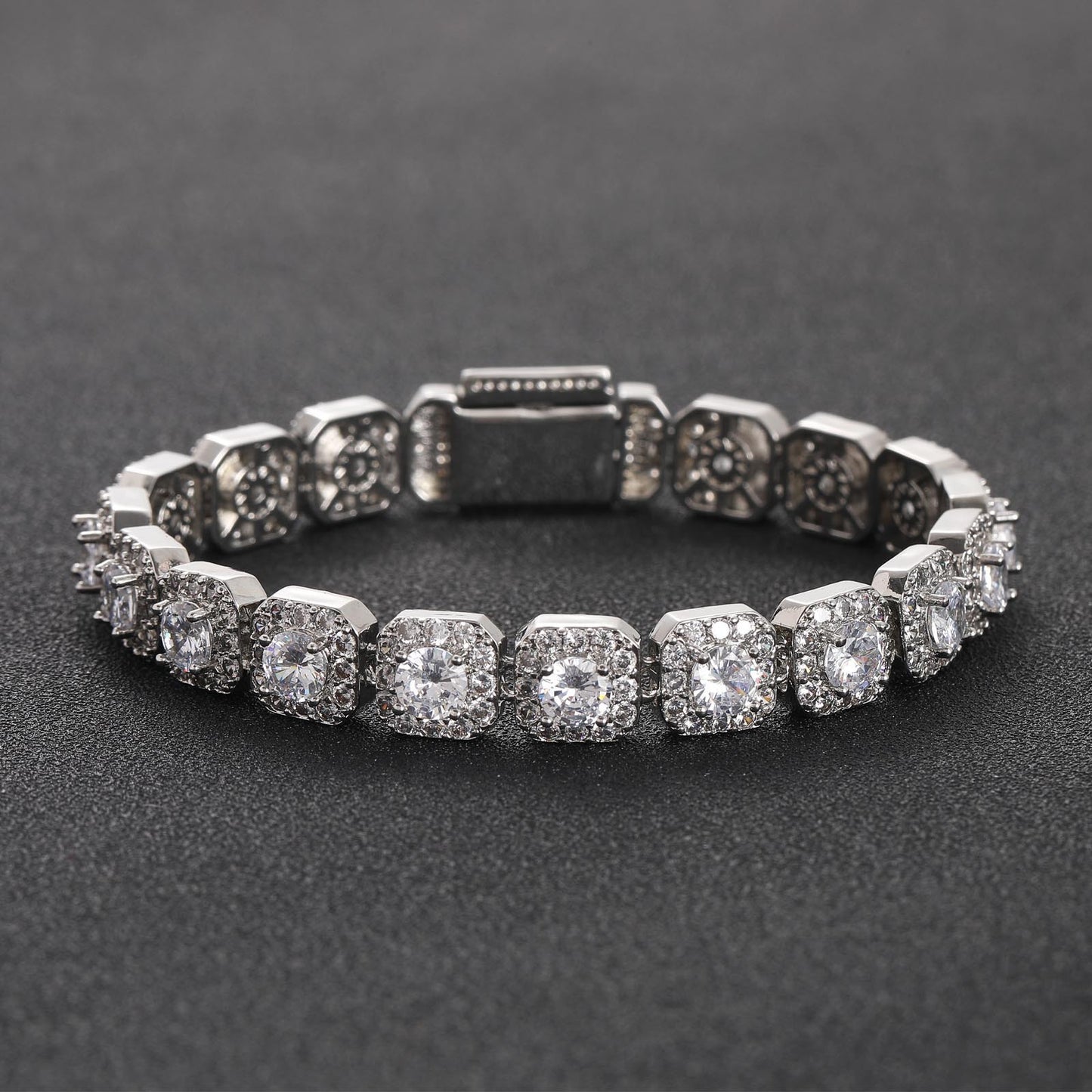 Hip Hop Iced Link Cubic Zirconia Bracelet for Men