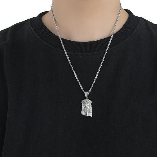 Hip Hop Vintage Fashion Cubic Zirconia Pendant Necklace for Men and Women