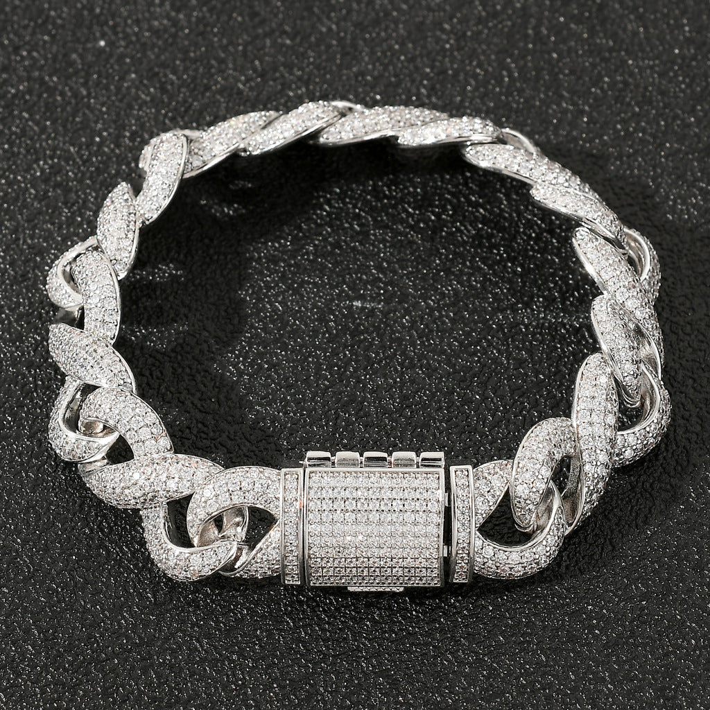 Hip Hop Light Luxury Cuban Link Copper Ring for Men