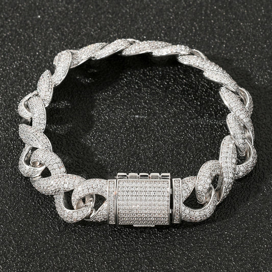 Hip Hop Light Luxury Cuban Link Copper Ring for Men