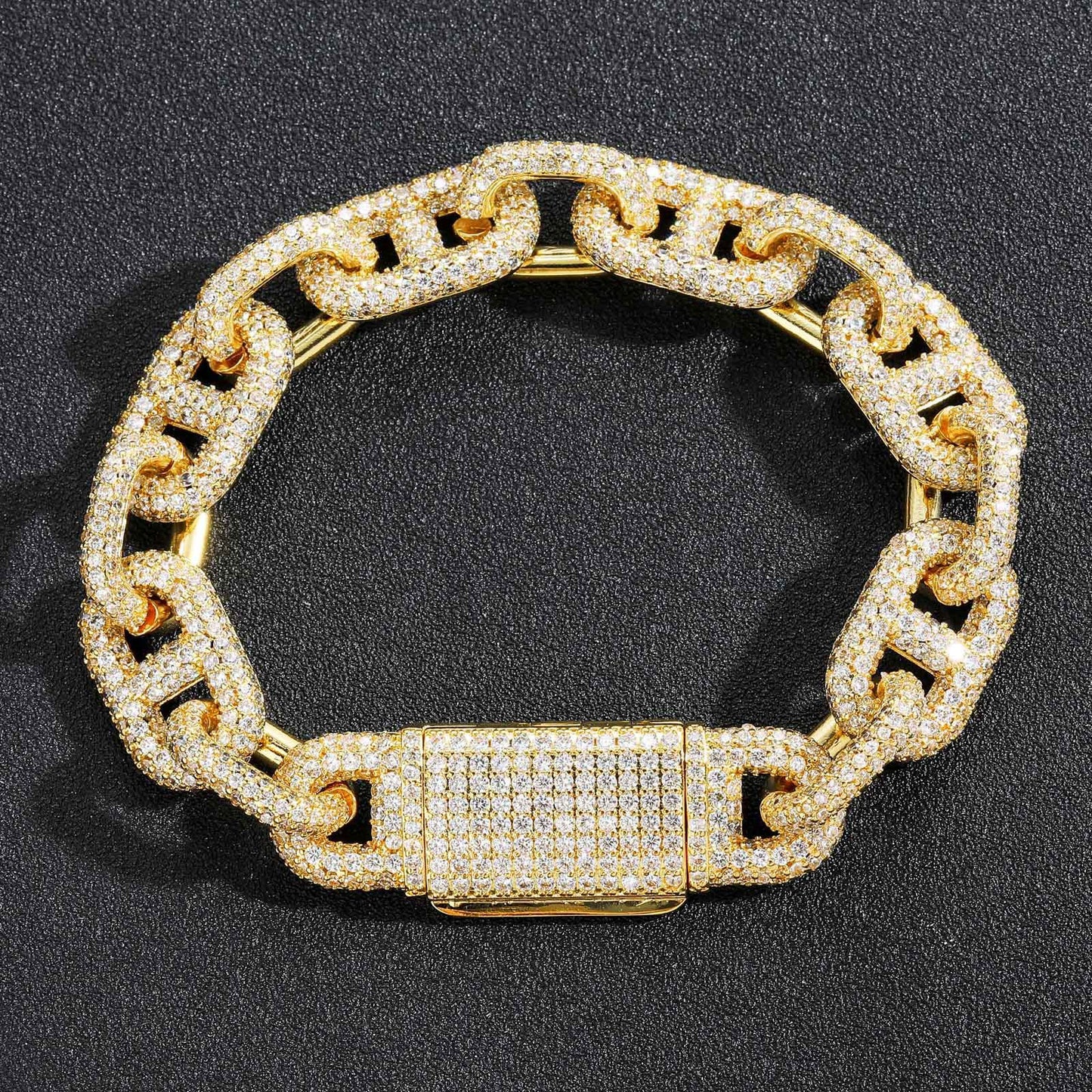 Hip Hop Cuban Link Copper Jewelry Piece for Men