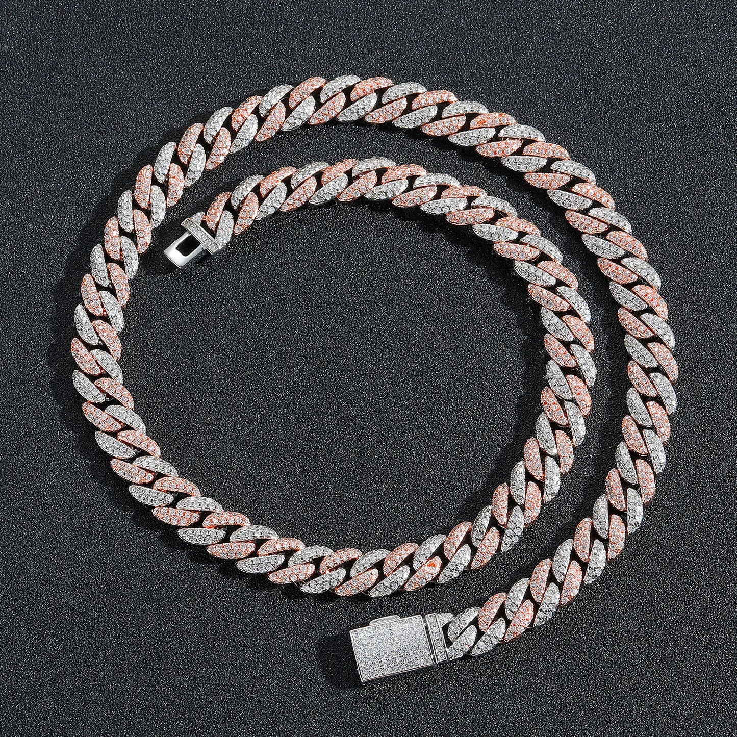 Hip Hop Cuban Link Cubic Zirconia Necklace for Men