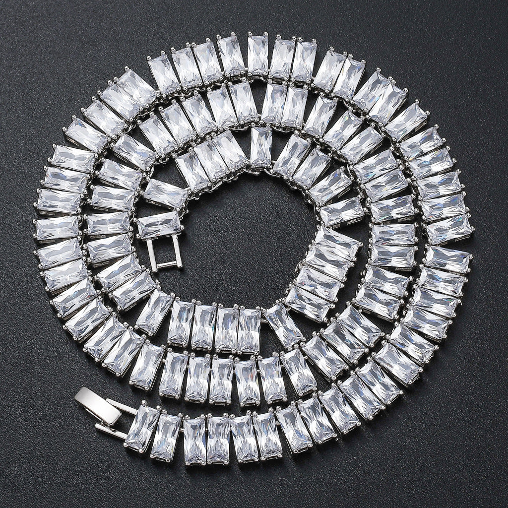 Hip Hop Square Cubic Zirconia Bracelet for Men and Women
