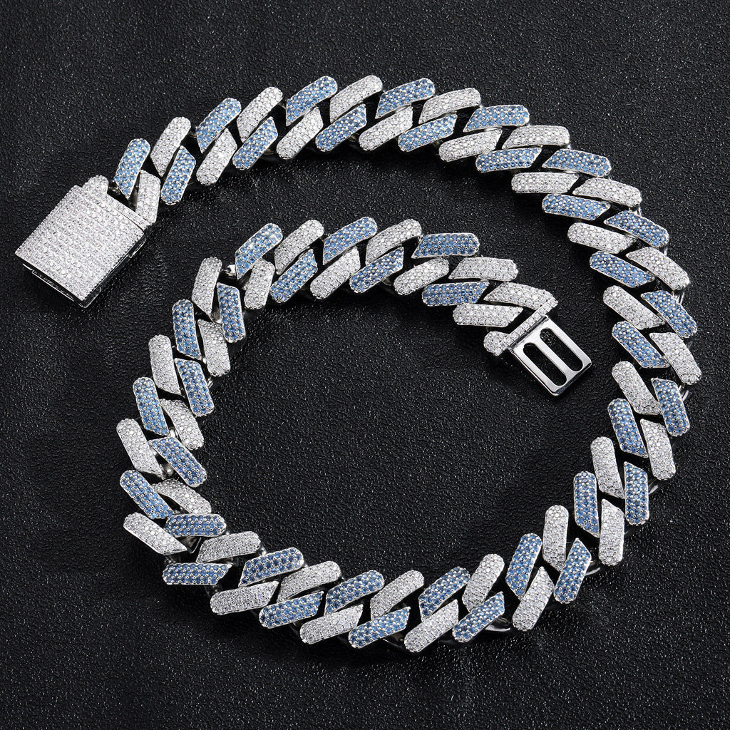 Hip Hop Light Luxury Cuban Link Cubic Zirconia Necklace for Men