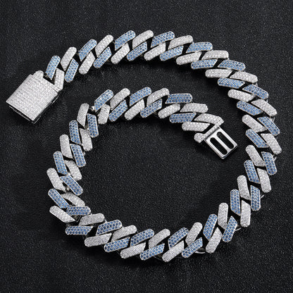 Hip Hop Light Luxury Cuban Link Cubic Zirconia Necklace for Men