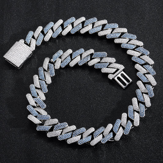 Hip Hop Light Luxury Cuban Link Cubic Zirconia Necklace for Men