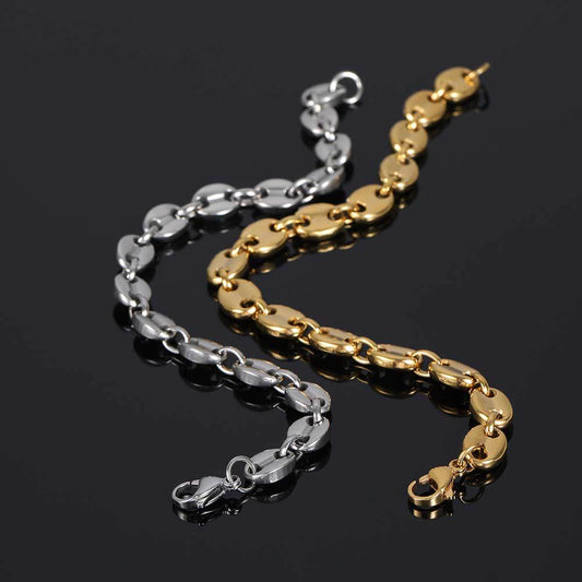 6-11 mm Coffee Bean Mariner Stainless steel Necklace or Bracelet - CHA028 alternate product image
