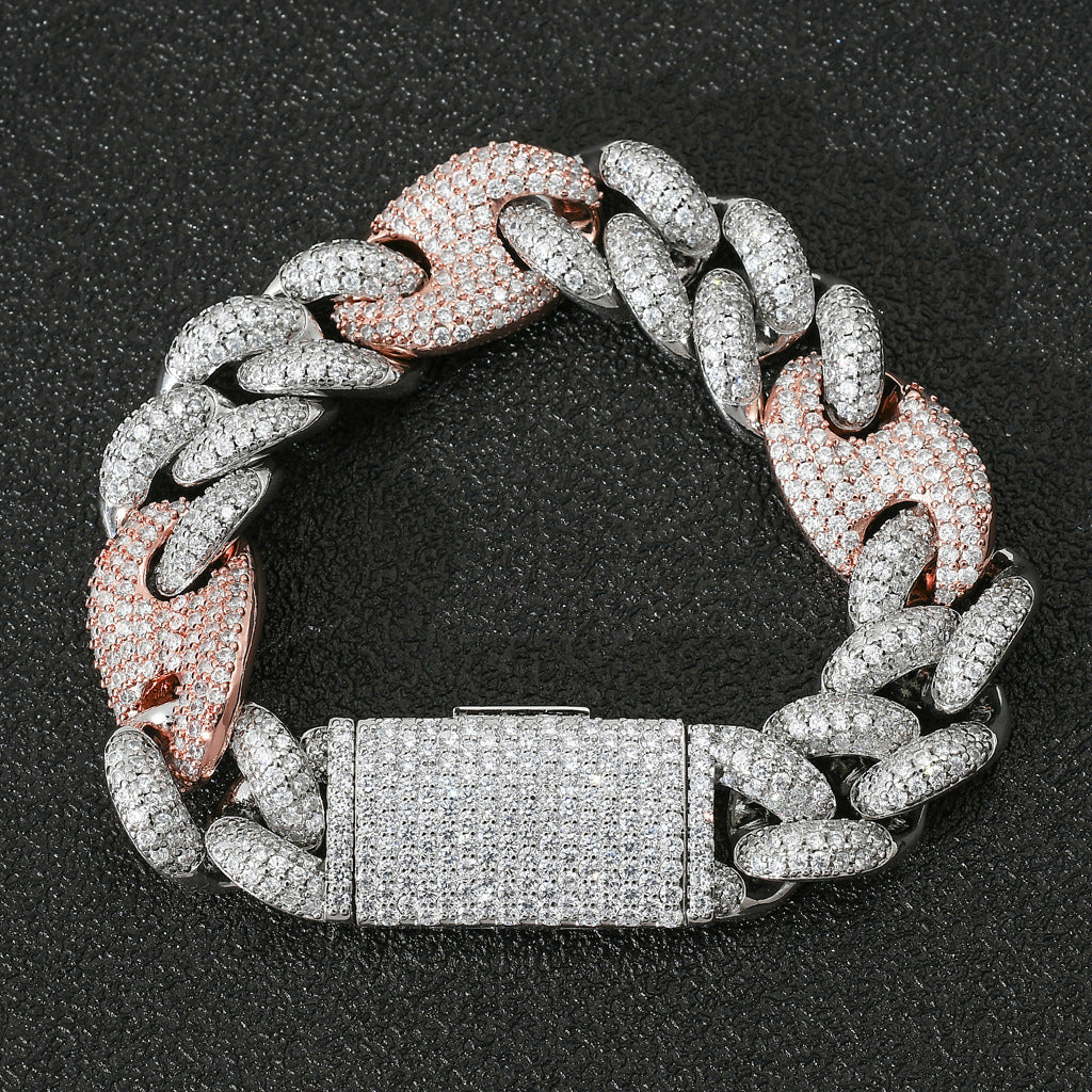 Hip Hop Cuban Link Cubic Zirconia Necklace for Men