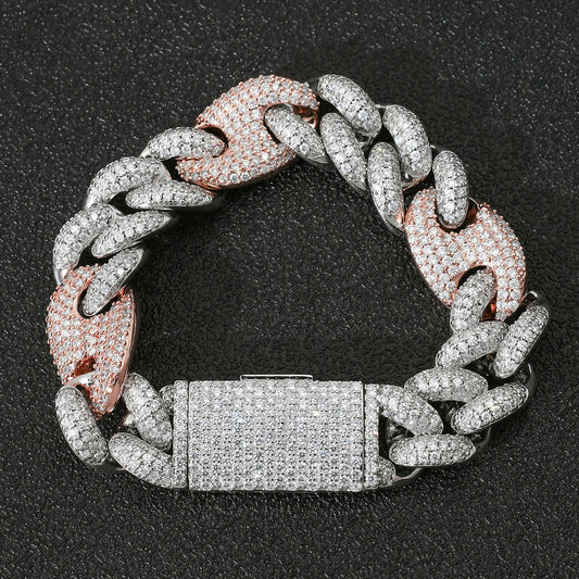 Hip Hop Cuban Link Cubic Zirconia Necklace for Men