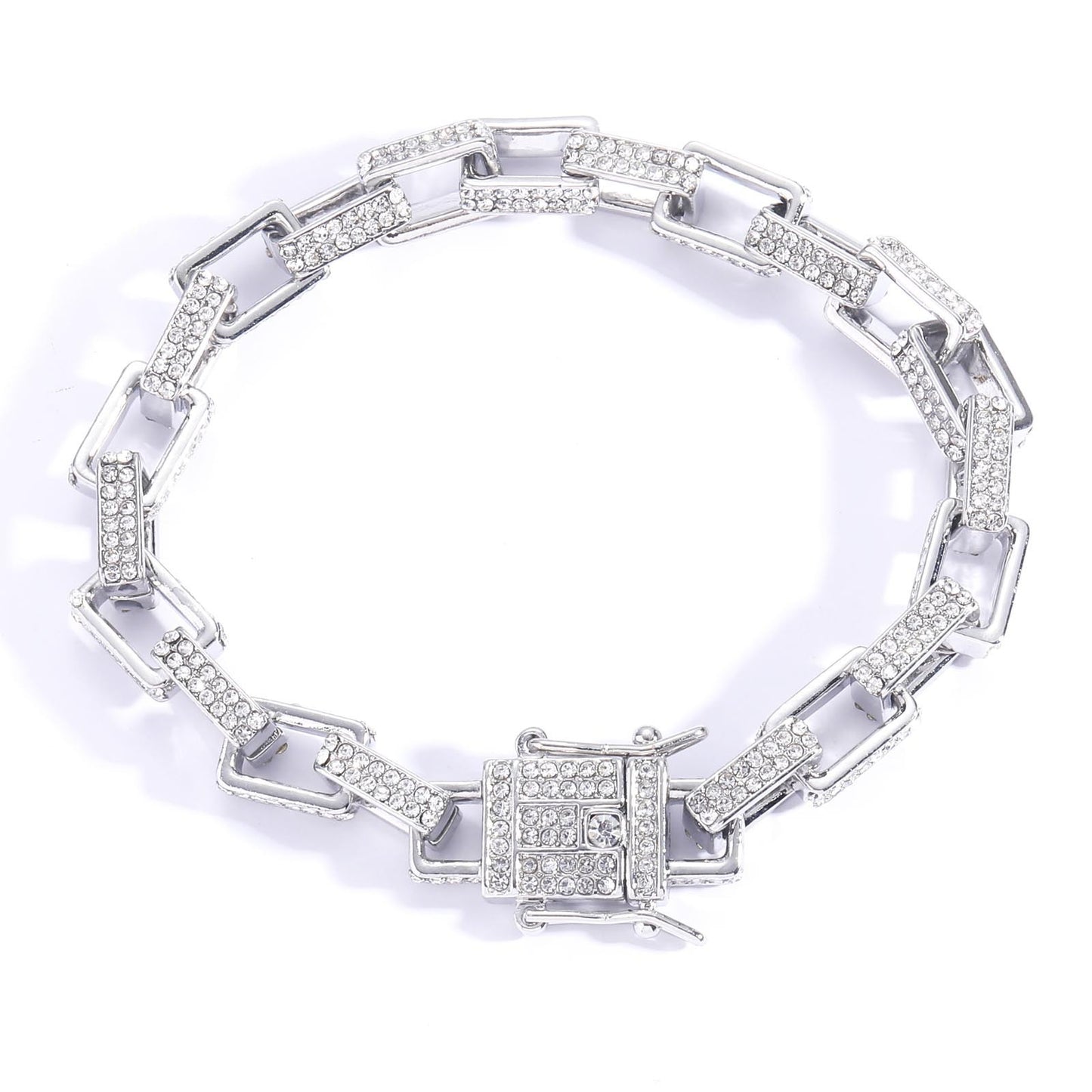 Hip Hop Punk Square Alloy Bracelet for Men