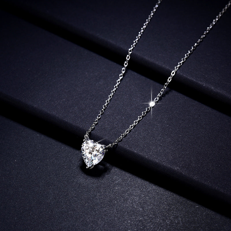 Heart Pendant Necklace for Women, Sparkling Crystal Heart Chain, Everyday Layering Jewelry product image