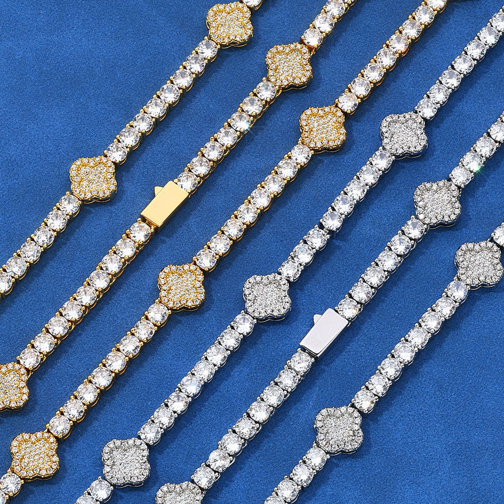 Clover CZ Tennis Copper Bracelet in Selectable Colors and Sizes - CHA306 product image