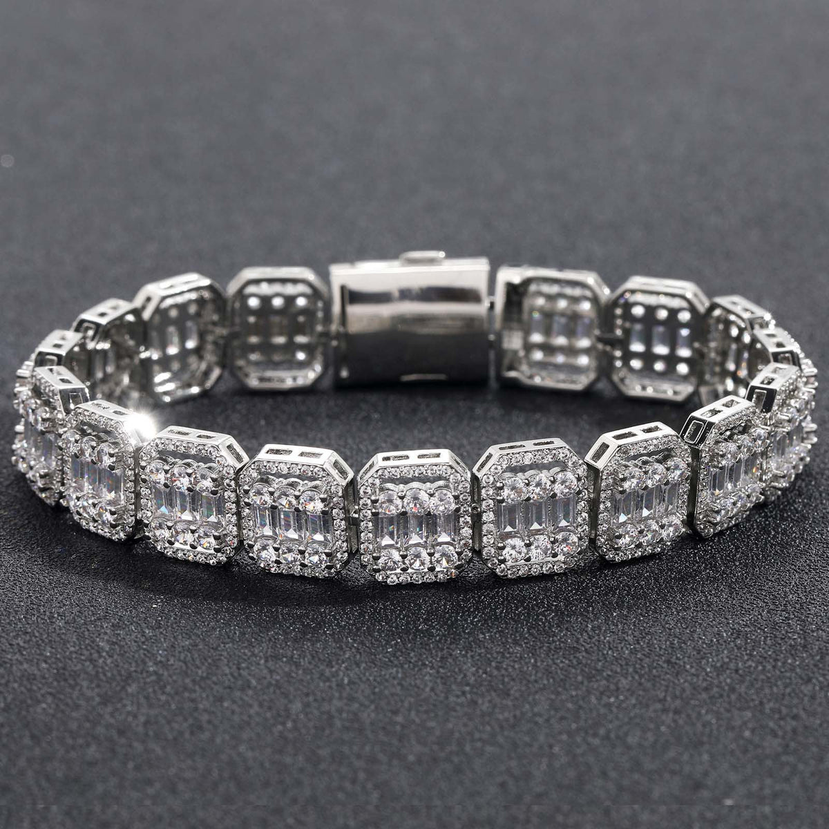 Hip Hop Cuban Link Cubic Zirconia Bracelet for Men product image