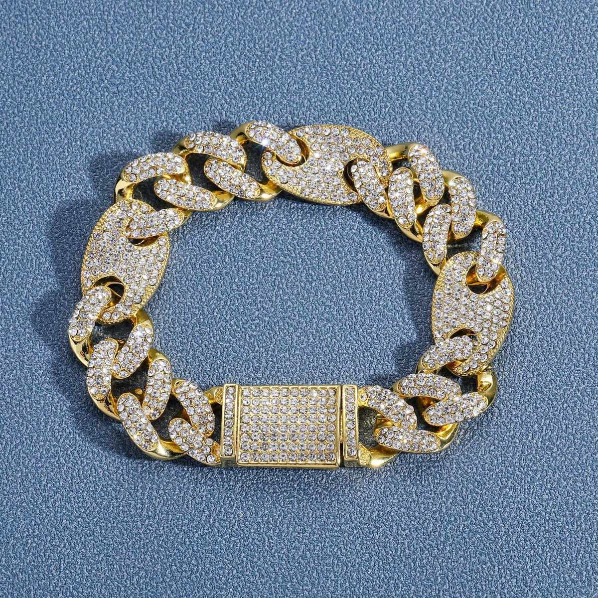 Hip Hop Cuban Link Alloy Bracelet for Men product image