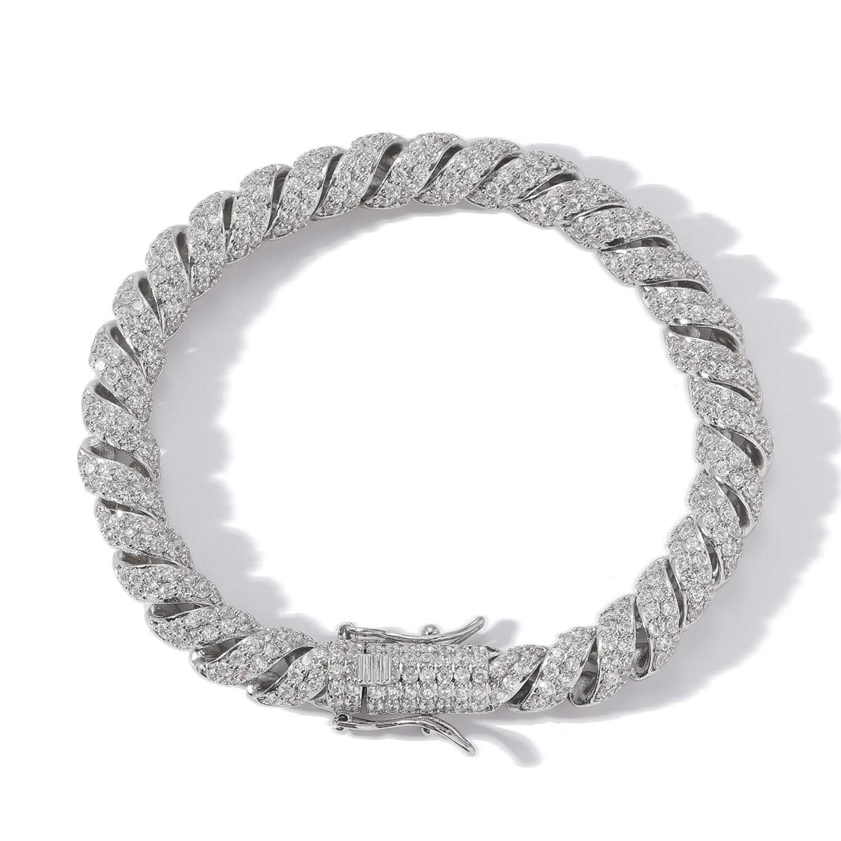 Hip Hop Punk Cuban Link Cubic Zirconia Bracelet for Men product image