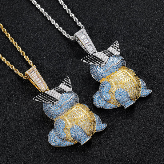 Hip Hop Fashion Cubic Zirconia Pendant Necklace for Men and Women