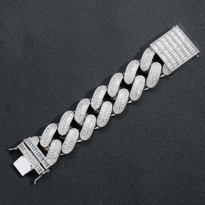 Hip Hop Cuban Link Copper Bracelet for Men