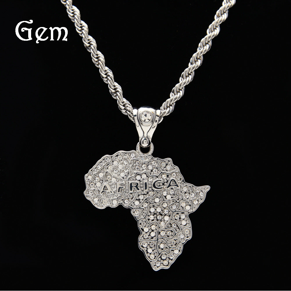 Iced Letter Pendant Chain Necklace for Women & Men – Gold or Silver Tone Hip Hop Statement Necklace with Crystal Detail