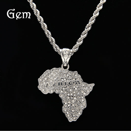 Iced Letter Pendant Chain Necklace for Women & Men – Gold or Silver Tone Hip Hop Statement Necklace with Crystal Detail