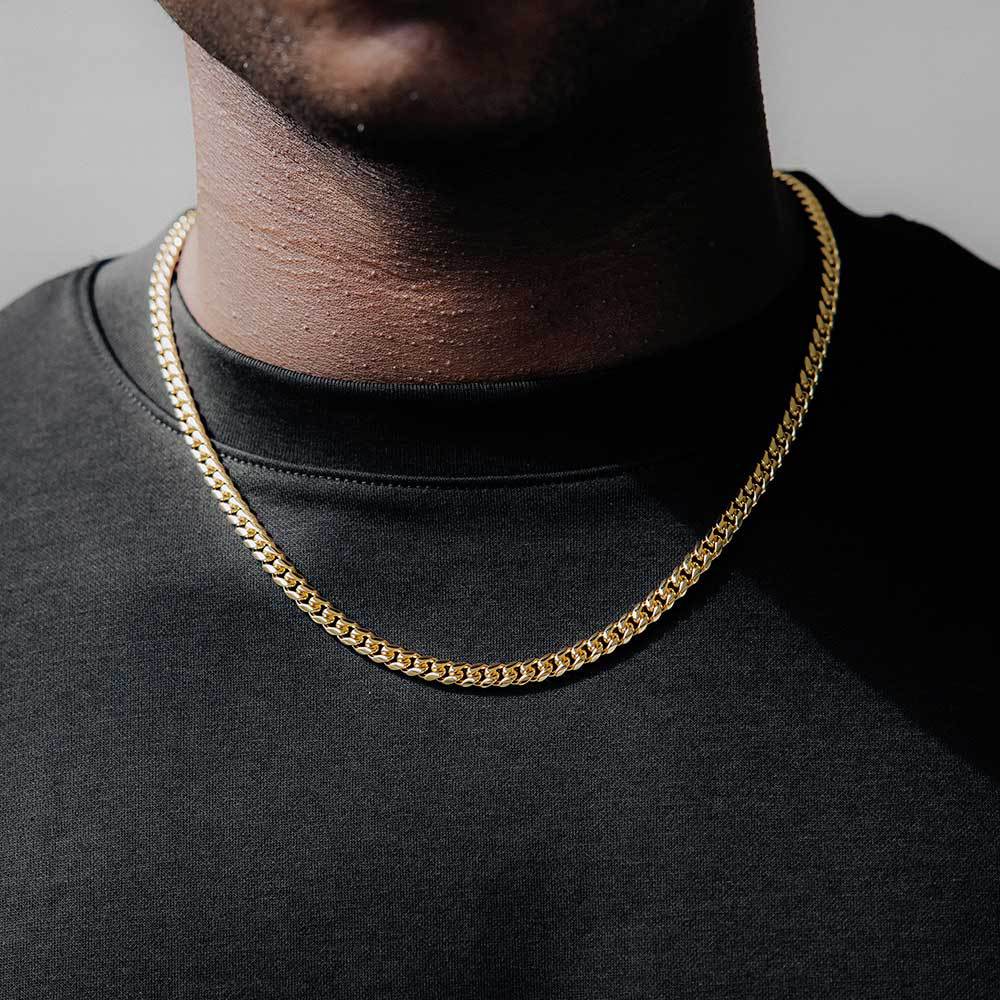 4-9 mm Polished Cuban Stainless steel Necklace - CHA026 product image