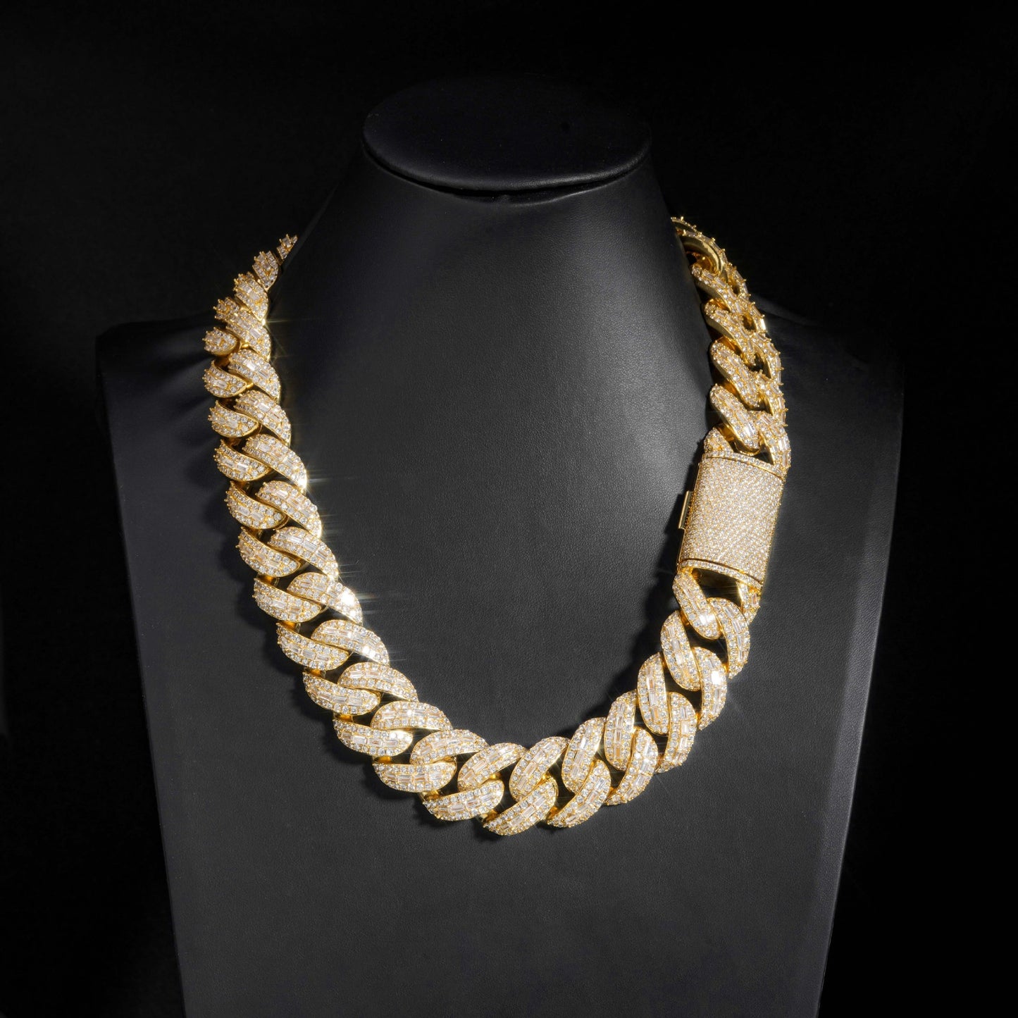 25mm Iced Out Cuban Link Chain Bracelet/Necklace, Chunky Zircon Hip Hop Jewelry