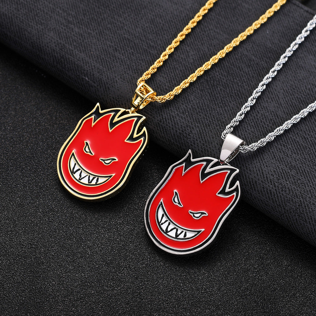 Hip Hop Vintage Fashion Copper Pendant Necklace for Men and Women