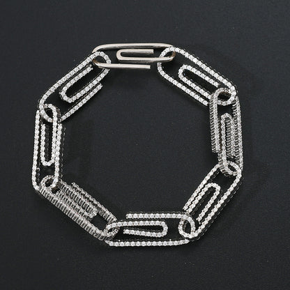 Hip Hop Fashion Cubic Zirconia Bracelet for Men