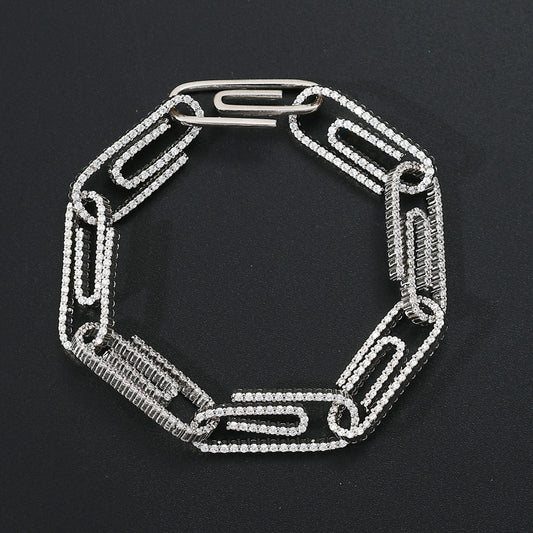 Hip Hop Fashion Cubic Zirconia Bracelet for Men