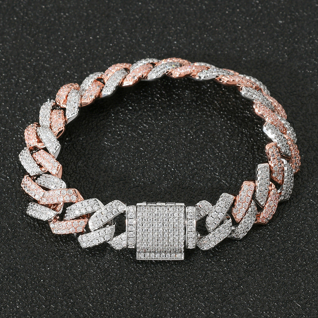 Hip Hop Cuban Link Copper Bracelet for Men